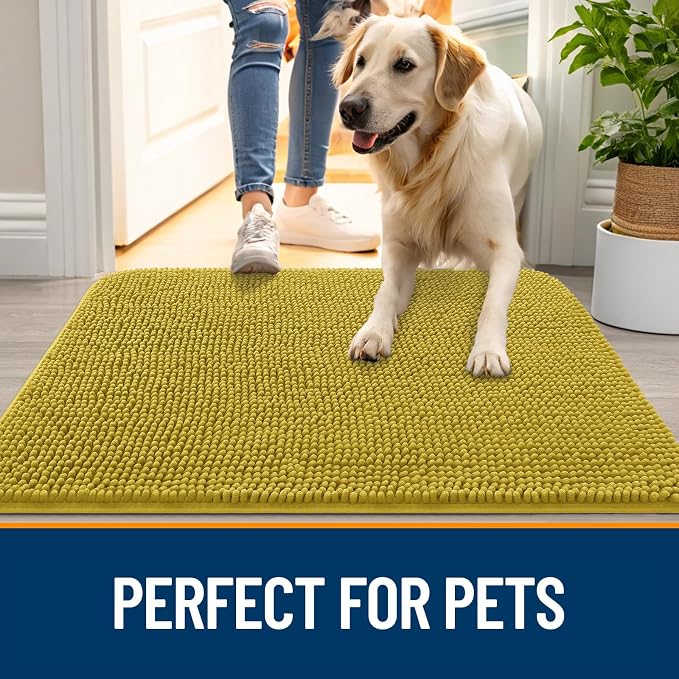 OLANLY Dog Door Mat for Muddy Paws 44x24, Absorbs Moisture and Dirt, Absorbent - Image 6