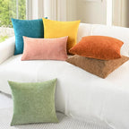 CaliTime Throw Pillow Covers Decorative 24 X 24 Inches Pack of 2 Cozy Chenille - Image 4