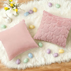 decorUhome Easter Bunny Pillow Covers 20x20 Inch Set of 2, Soft Plush Faux Wool - Image 6