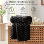 EXQ Home Fleece Throw Blanket for Couch and Bed, 3D Imitation Large Turtle - Image 5