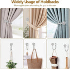 2 Pack Curtain Holdbacks, USFOOK Silver Decorative Window Drapery Tiebacks - Image 7