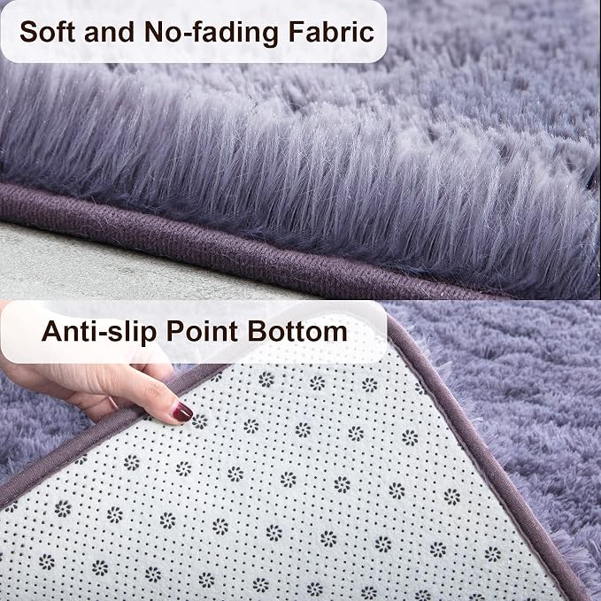 TWINNIS Super Soft Shaggy Rugs Fluffy Carpets 10x14 Feet, Indoor Modern Plush - Image 2