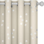 Deconovo Designer Series Silver Cubic Print Room Darkening Curtains by Deconovo