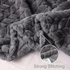 Exclusivo Mezcla Dark Grey Fleece Throw Blanket - Image 6