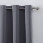 LEMOMO Blackout Curtains 52 x 84 Inch Long Grey Curtains Set of 2 Panels - Image 7