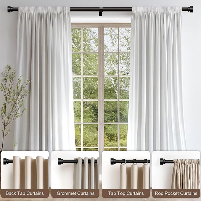 Lootkell Modern Black Curtain Rods - Image 4