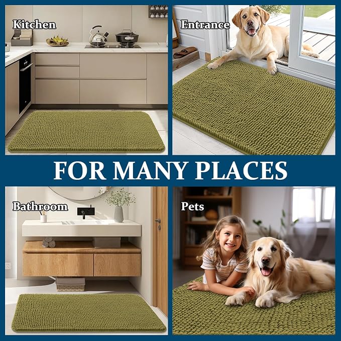OLANLY Dog Door Mat for Muddy Paws 45x27, Absorbs Moisture and Dirt, Absorbent - Image 8