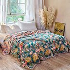 MSGKV Boho Throw Blanket for Bed 60"x80" 100% Cotton Jungle Animal Couch - Image 6
