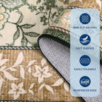 GarveeHome Terracotta Olive Sage Green Washable 5x7 Area Rugs, Botanical Grove - Image 7