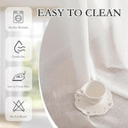 MYSKY HOME White Sheer Curtains 63 inch length Semi Sheer Curtains - Image 7
