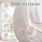 MYSKY HOME Floor to Ceiling Curtains 120 Inches White Sheer Window Drapes 2 - Image 7