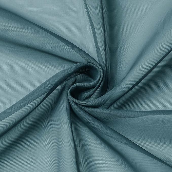 Cafe Curtains 36 Inch Length Tier 2 Pieces, Modern Soft Airy Sheer Kitchen - Image 9
