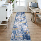 Washable Area Rugs 2x9 Non-Slip Modern Abstract Soft - Image 2