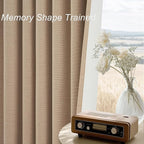 Topfinel Blackout Linen Blend Curtains 84 inch Long 2 Panels, Back Tab - Image 4