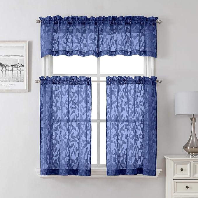Lecloud Leia Dusty Blue Sheer Valance - Image 7
