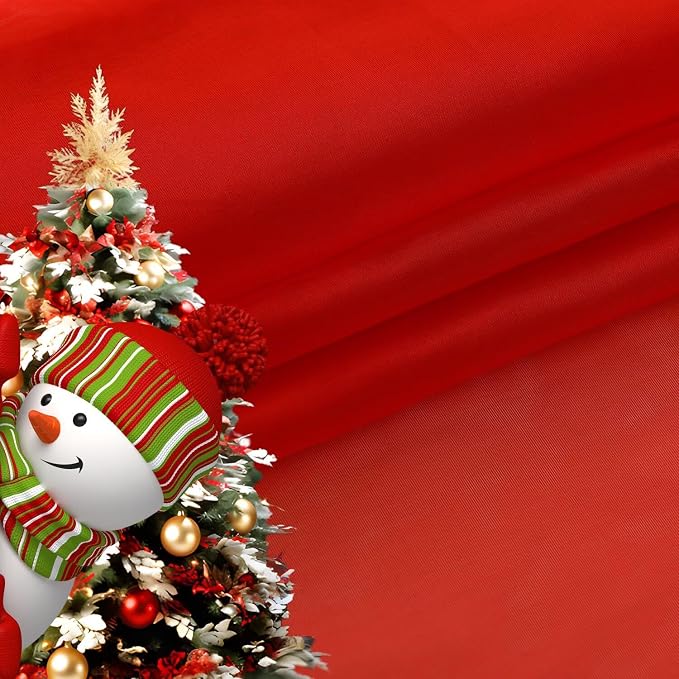 SpaceDresser Basic Rod Pocket Sheer Voile Window Curtain Panels Red 1 Pair 2 - Image 6