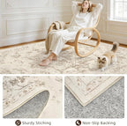 6x9 Area Rugs for Living Room: Vintage Boho Neutral Washable Rug Indoor Soft - Image 4