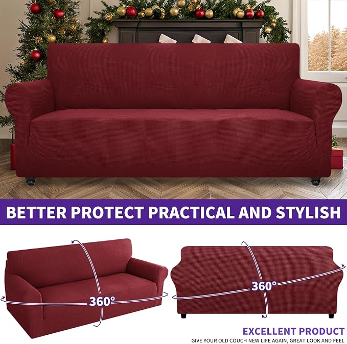 ZNSAYOTX Super Stretch Couch Cover Universal Sofa Covers - Image 2