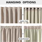 MIULEE 100% Blackout Linen Curtains - Image 5