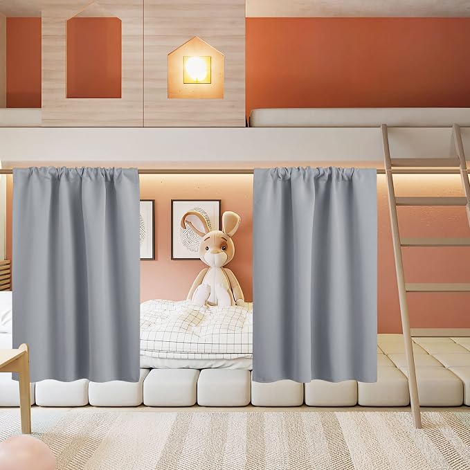RYB HOME Blackout Curtains for Bedroom Living Room 63 inches Long, Thermal - Image 5