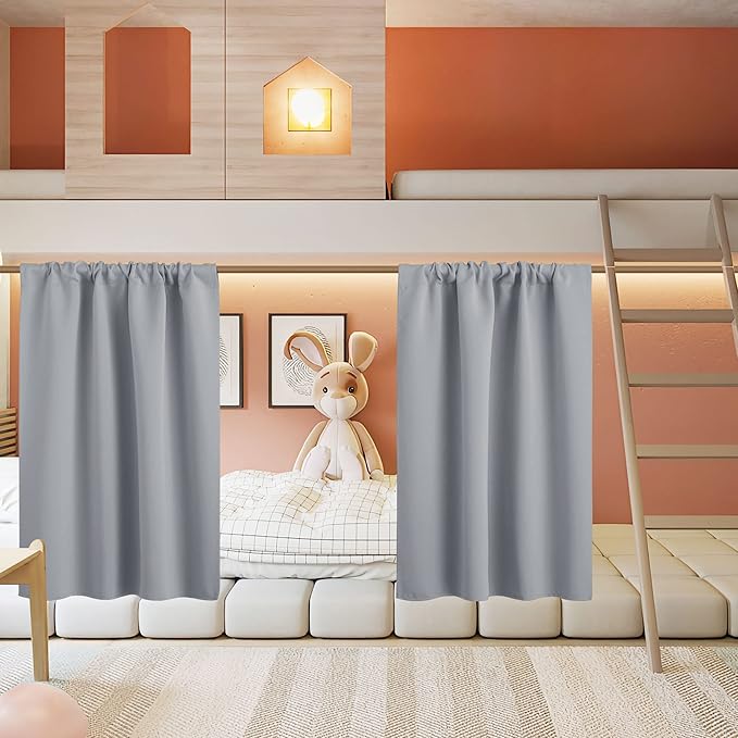 RYB HOME Basement Bathroom Kitchen Cafe Blackout Privacy Curtains, Short by RYBHOME