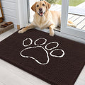 OLANLY Dog Door Mat for Muddy Paws 35x24, Paw Print Design, Absorbs Moisture by OLANLY