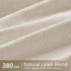 MIULEE Pinch Pleated Thick Linen Curtains 90 Inches Long 2 Panels - Image 4