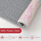 KOZYFLY Pink Nursery Rug for Baby Girl, Washable Thin Area Rugs 5x7 for Kids - Image 7