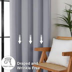 Simplebrand Ava Silver Grey Blackout Curtains - Image 7