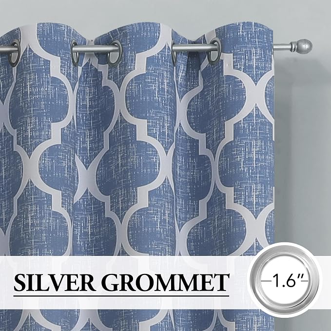 Beauoop 100% Blackout Curtains 108 Inches Long 2 Panels - Image 2