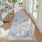 Yamaziot Washable Runner Rug 2x8 – Non Slip Boho Floral Hallway Runner Rug by Yamaziot