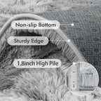 4x6 Ft Shag Rugs for Bedroom Living Room, Tie-Dyed Ultra Soft Fluffy Furry Area - Image 5