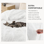 Bedsure GentleSoft Fuzzy Sherpa Faux Fur Twin Blanket White Cozy Gifts - Image 4