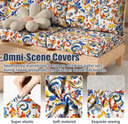 8Pcs Stretch Patio Cushion Covers, Outdoor Couch & Sofa Replacement Slipcovers - Image 4