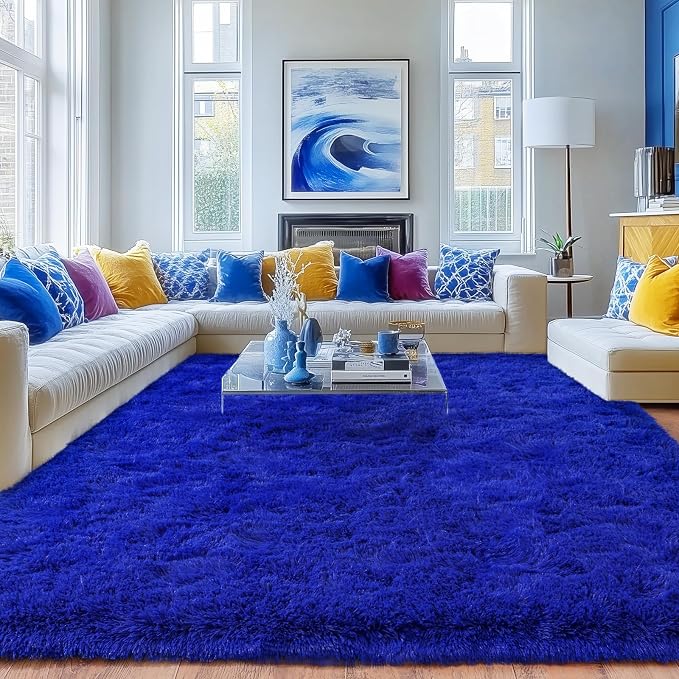 Rugs for Living Room 5x7, Soft Shaggy Modern Shag Area Rug for Bedroom by Quntue