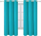 LEMOMO Teal Blackout Curtains 34 x 63 Inch Length/Set of 2 Curtain - Image 2