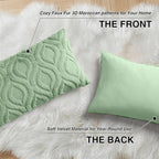 decorUhome Throw Pillow Covers 12x20 Inch Set of 2, Soft Plush Faux Wool Sage - Image 8