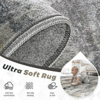 Area Rugs 6x9 for Living Room: Washable Rug Modern Abstract Neutral Soft - Image 4
