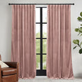RYB HOME Dusty Pink Velvet Curtains 72 inches by RYBHOME