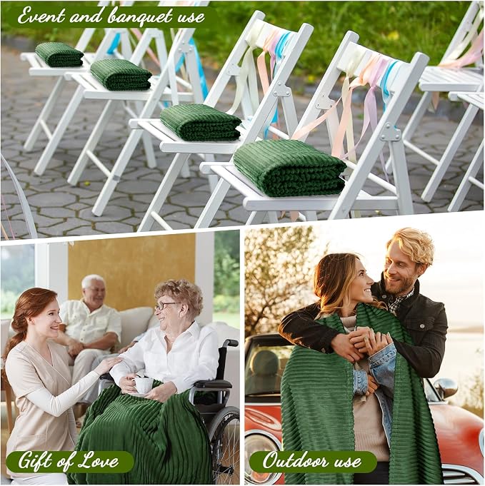 Buryeah 6 Pcs Flannel Throw Blanket Bulk 50 x 60 in Sleepover Blanket Outdoor - Image 4