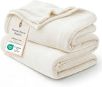 Bedsure GentleSoft Fleece Blanket Twin Size Cream by BEDSURE