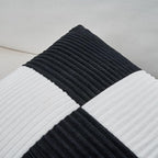 Fancy Homi Set of 2 Black White Decorative Throw Pillow Covers 20x20 Inch - Image 3