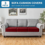 Couch Cover Stretch Velvet Sofa Cushion Cover 3-Piece - Image 3