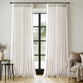 MIULEE 102 Inches Long Pinch Pleated Thick Linen Curtains 2 Panels by MIULEE