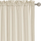 RYB HOME Cafe Curtains 24 inches Length, 2 Panels Kitchen Curtains and Valances - Image 2