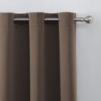 LEMOMO Chocolate Brown Blackout Curtains 66 x 63 Inch Length/Set of 2 Curtain - Image 7