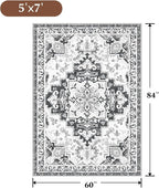 Rugflix 5x7 Area Rug for Living Room, Machine Washable Area Rugs - Image 2