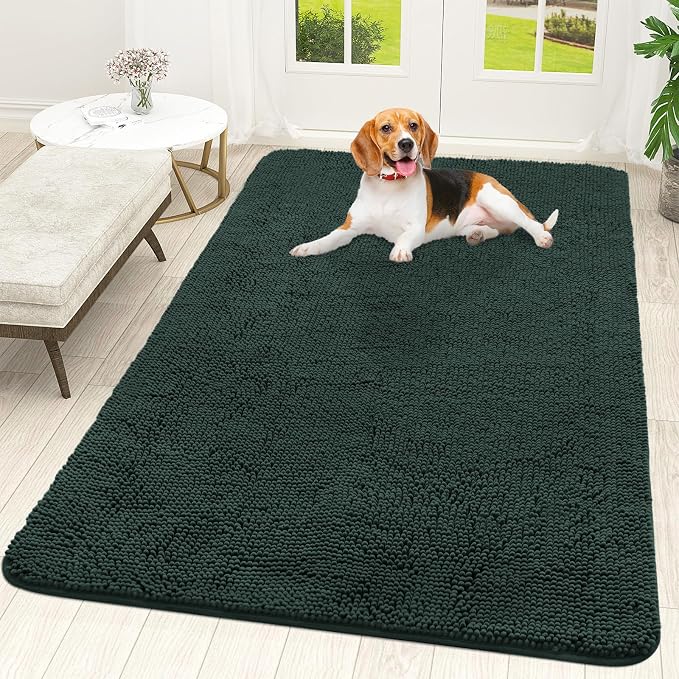 OLANLY Dog Door Mat for Muddy Paws 59x35, Absorbs Moisture and Dirt, Absorbent by OLANLY