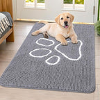 Smiry Dog Door Mat for Muddy Paws, Absorbent Dirt Trapper Non Slip Quick Dry by Smiry