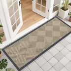 OLANLY Front Door Mat Outside Entrance 47x17, Heavy Duty Sturdy Natural Rubber by OLANLY